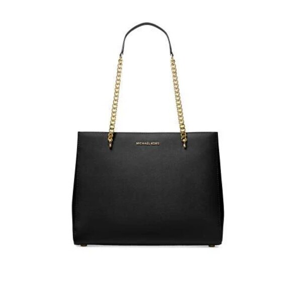 Michael Kors Ellis Leather Shoulder Tote - Picture 1 of 14
